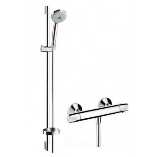 Hansgrohe CROMA 100 Sprchová kombinácie Multi / Ecostat E 0,90 m DN15, chróm 27055000