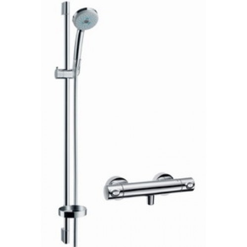 Hansgrohe CROMA 100 Sprchová kombinácie Multi / Ecostat 1001 SL 0,90 m, chróm 27085000