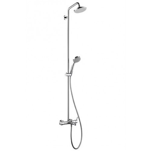 Hansgrohe CROMA 100 Showerpipe k vani Páková batéria EcoSmart DN15, chróm 27202000