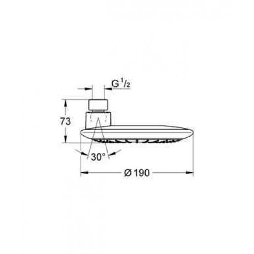 Grohe RAINSHOWER 27371000 Sprcha nad hlavu G 1 / 2 " Grohe RAINSHOWER 27371000 Sprcha nad hlavu G 1 / 2 "