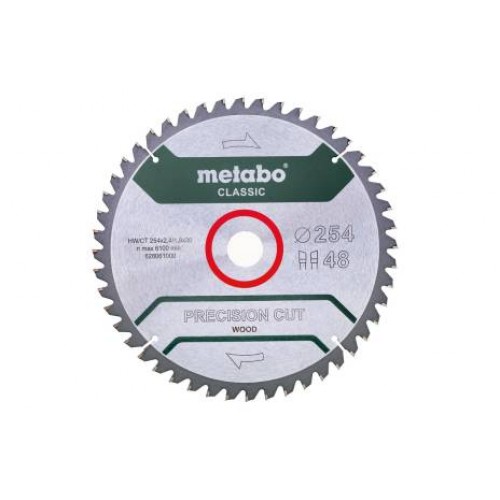 Metabo Pílový kotúč "precision cut wood - classic", 254x30, Z48 WZ 5 ° neg. 628061000