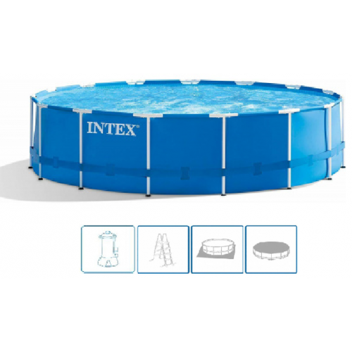 INTEX METAL FRAME POOLS Bazén 457 x 122 cm s kartušovou filtráciou 28242NP