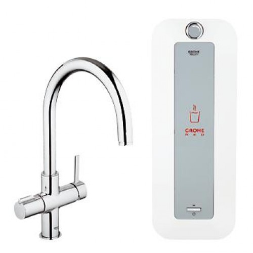 GROHE Red Duo páková drezová batéria a combi-boiler (8 l), chróm 30079000