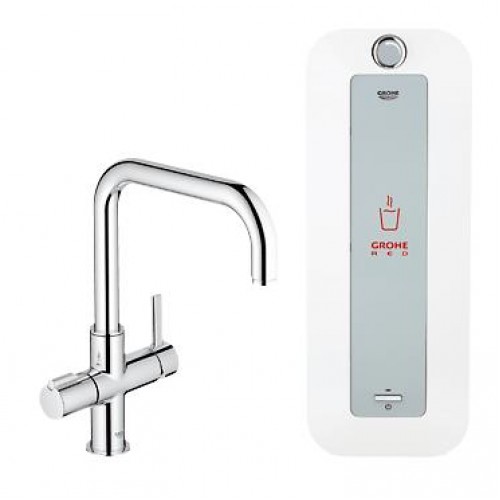 GROHE Red Duo páková drezová batéria a combi-boiler (8 l), chróm 30156000