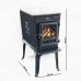 Jotul F 602 CB krbové kachle modročierny smalt s presklenými dvierkami 320086