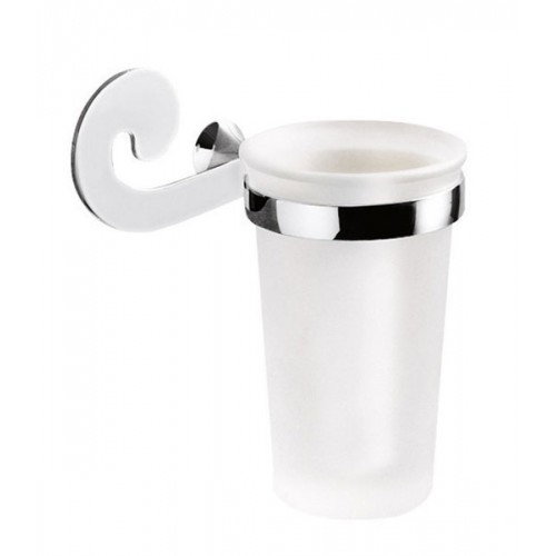 SAPHO SISSI 331013 držiak na kefky, chróm / sklo satin SAPHO SISSI 331013 držiak na kefky, chróm / sklo satin