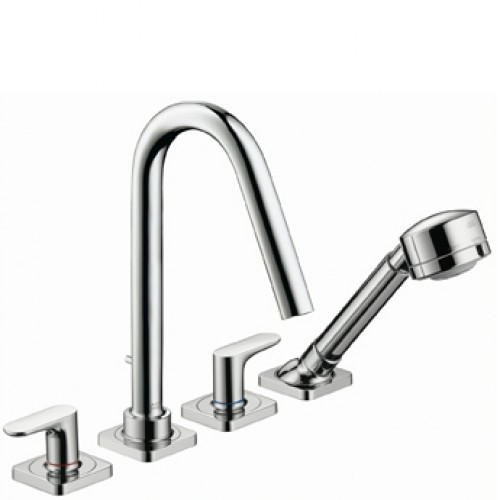 Hansgrohe Axor Citterio M Čtyřotv. armatúra na vaňový sokel s rozetami, chróm 34454000