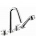 Hansgrohe Axor Citterio M Čtyřotv. armatúra na vaňový sokel s rozetami, chróm 34454000