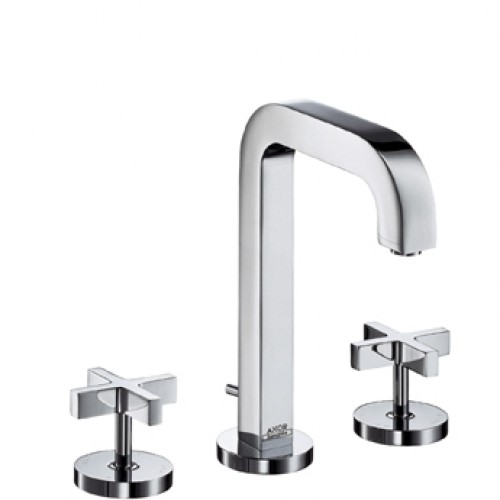 Hansgrohe Axor Citterio Tříot. umýv. arm. s kríž. kohúty a krát. výtokom, chróm 39133000