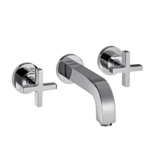Hansgrohe Axor Citterio Tříot. umýv. arm. s kríž. kohúty a dlh. výtokom, chróm 39143000