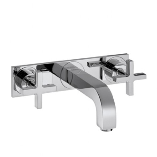 Hansgrohe Axor Citterio Tříot. umýv. arm. s kríž. kohúty a dlh. výtokom, chróm 39144000