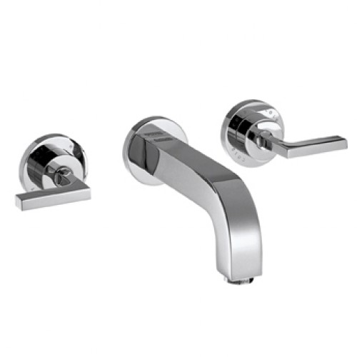 Hansgrohe Axor Citterio Tříot. umýv. arm. s ovl páčkami a dlh. výtokom, chróm 39147000