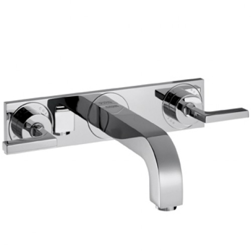 Hansgrohe Axor Citterio Tříot. umýv. arm. s ovl páčkami a dlh. výtokom, chróm 39148000