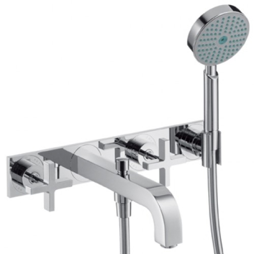 Hansgrohe Axor Citterio Tříotv. vaňová arm. s kríž. kohúty a doskou DN15, chróm 39441000