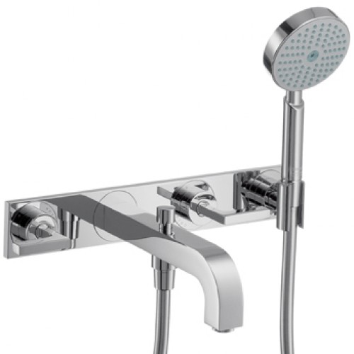 Hansgrohe Axor Citterio Tříotv. vaňová arm. s ovl páčkami a doskou DN15, chróm 39442000
