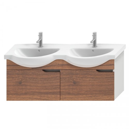 Jika MIO NEW skrinka pre nábytkové umýv. 130cm, 2zásuvky biela / orech H4341611715061 Jika MIO NEW skrinka pre nábytkové umýv. 130cm, 2zásuvky biela / orech H4341611715061