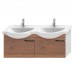 Jika MIO NEW skrinka pre nábytkové umýv. 130cm, 2zásuvky biela / orech H4341611715061