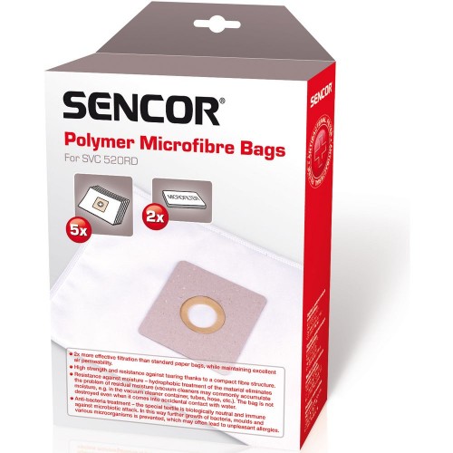 SENCOR SVC 520RD VRECKO MICRO 5ks 40017814 SENCOR SVC 520RD VRECKO MICRO 5ks 40017814