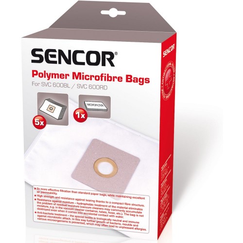 SENCOR SVC 600BL/RD VRECKO MICRO 5ks 40023292 SENCOR SVC 600BL/RD VRECKO MICRO 5ks 40023292