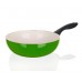 BANQUET Panvica WOK 24 cm zelená Natura Ceramia Verde 40JC24WCCGR