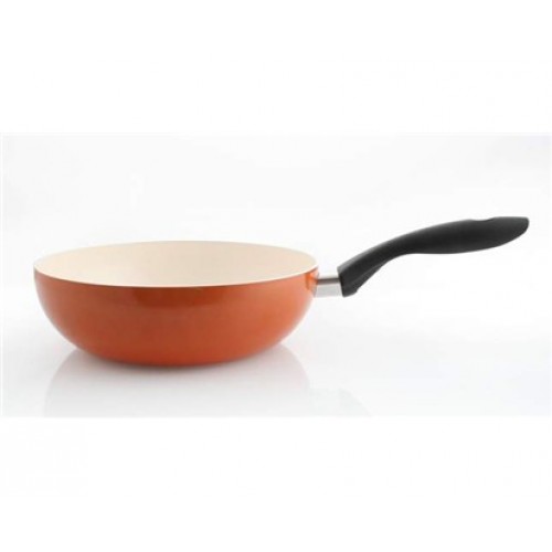 BANQUET Panvica WOK 28 cm oranžová Natura Ceramia Arancia 40JC28WCCOR