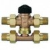 HEIMEIER Trojcestný prepínací ventil 1/2 "(DN 15) s plochým tesnením s T-kusom 4162-02.000