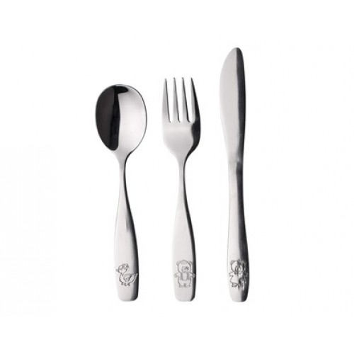 BANQUET 3-dielna sada detských príborov ANIMALS, leštená oceľ 41WF8503PCS