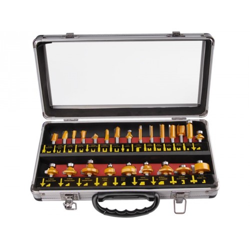 EXTOL PREMIUM frézy tvarové do dreva s SK plátkami, sada 24ks44039 EXTOL PREMIUM frézy tvarové do dreva s SK plátkami, sada 24ks44039