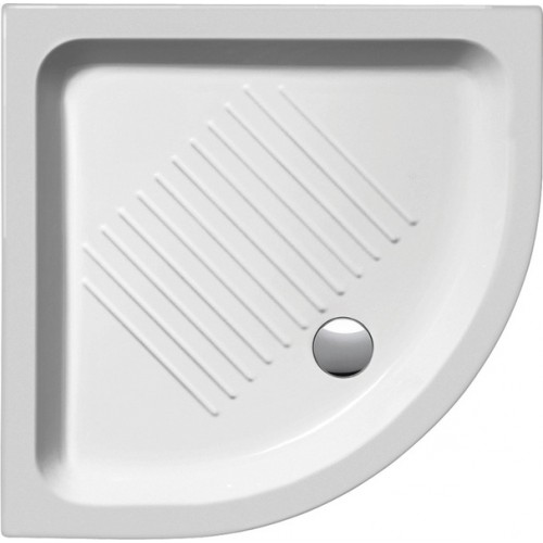 SAPHO Keramická sprchová vanička, štvrťkruh 80x80x11cm, R550 448011