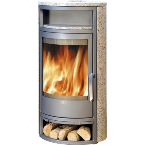 ABX Polar 4654-4-II krbové kachle na drevo, šedý plech + žula gold, vr. hornej dosky ABX Polar 4654-4-II krbové kachle na drevo, šedý plech + žula gold, vr. hornej dosky