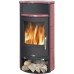 ABX Pori 4671-5, krbové kachle na drevo, čierny plech + kachle rubín, vr. hornej dosky
