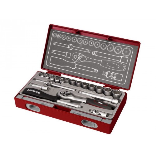FORTUM kľúče nástrčné MULTILOCK, sada 19ks 1/4" 4700031