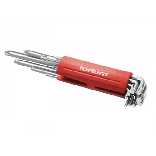 FORTUM L-kľúč, sada 9ks, TORX predĺžené 4710302 FORTUM L-kľúč, sada 9ks, TORX predĺžené 4710302