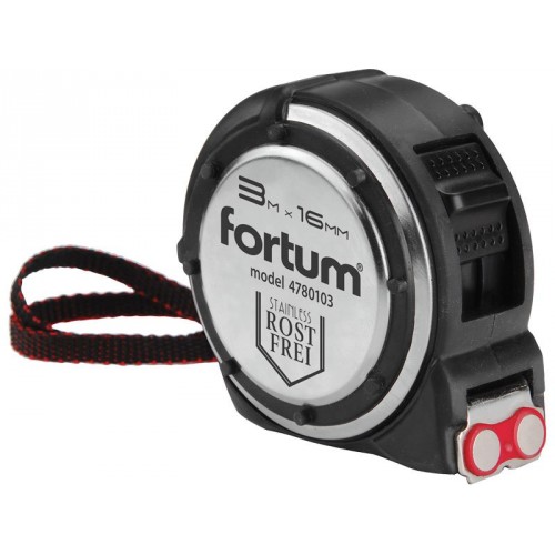 FORTUM meter zvinovací nerez, 5m, šírka pásky 19mm 4780105