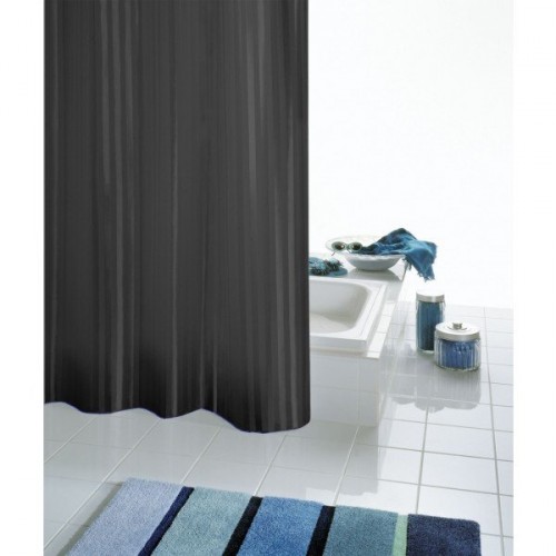 SAPHO SATIN sprchový záves 180x200cm, čierna 47850 SAPHO SATIN sprchový záves 180x200cm, čierna 47850