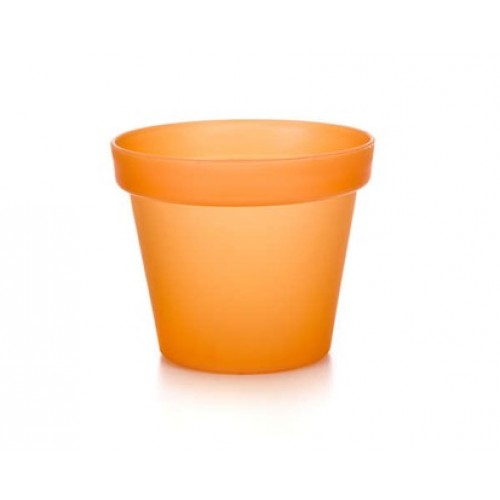 VETRO-PLUS Plastový kvetináč 11 cm Patio Soft oranžový 47PATSF11OR
