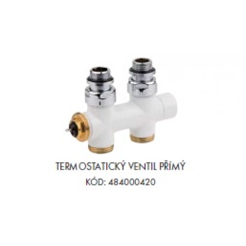 ISAN termostatický ventil priamy - biela 484000420 ISAN termostatický ventil priamy - biela 484000420