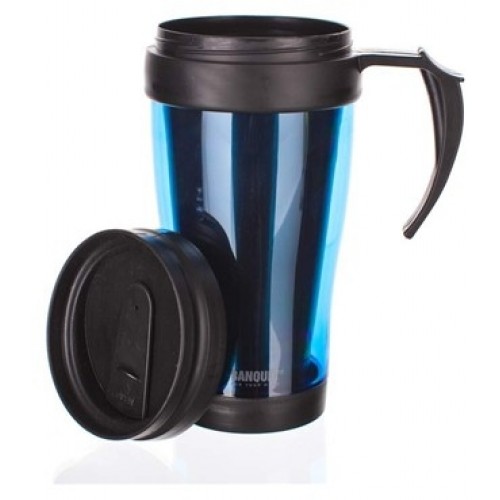 BANQUET Cestovný hrnček 400ml Slim Blue A3000