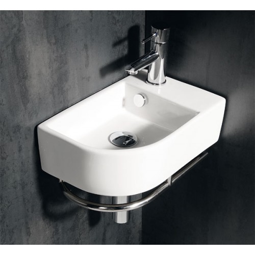 SAPHO SMALL 4907 chrbticovej keramické umývadlo rohové 41x26, 5x12cm SAPHO SMALL 4907 chrbticovej keramické umývadlo rohové 41x26, 5x12cm