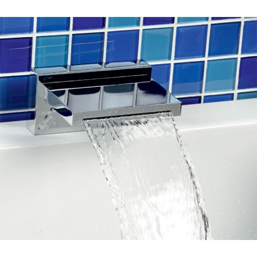 POLYSAN Výtoková hubica na okraj vane, šírka 145mm, kaskáda, chróm 5104