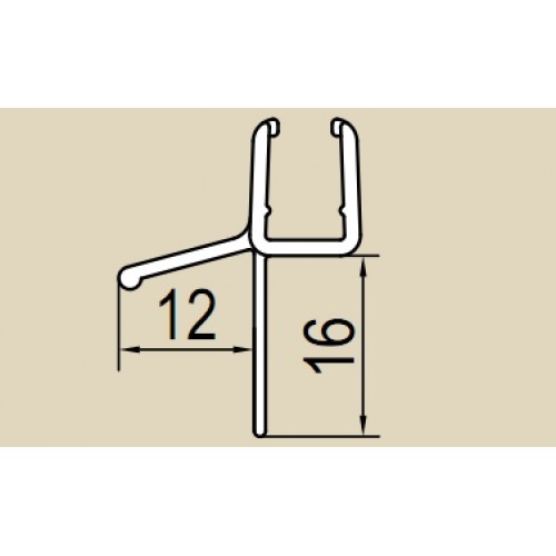 RONAL vodorovné tesnenia na 6 mm skla 51206