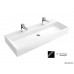 Memento Umývadlo k montáži s nábytkom 1200x470 mm, glossy black ceramicplus