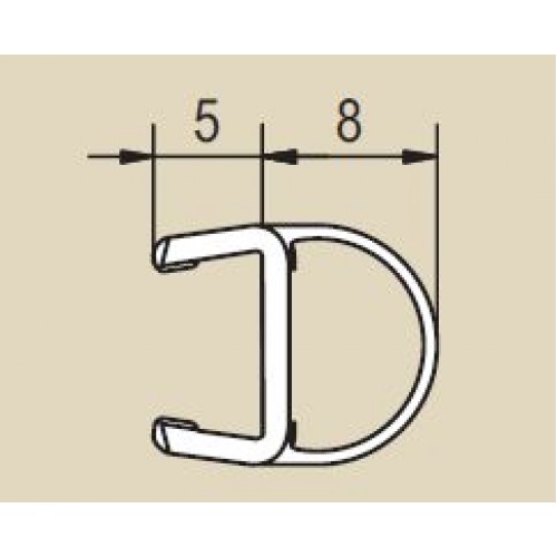 RONAL zvislé tesnenia na 8 mm skla 51405 RONAL zvislé tesnenia na 8 mm skla 51405