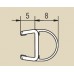RONAL zvislé tesnenia na 8 mm skla 51405