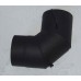 Koleno dymovodu s čistiacim otvorom a klapkou 150mm 90 ° (1,5) čierna