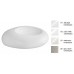 Pure Stone Umývadlo k postaveniu na dosku 600x625 mm grey stone CeramicPlus