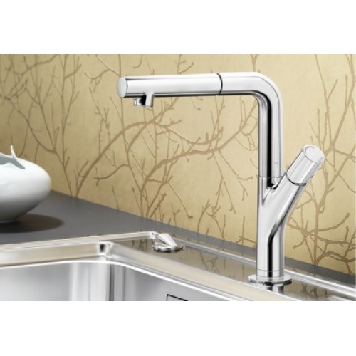 BLANCO Yovis-S drezová batéria so sprchou, chróm 518291 BLANCO Yovis-S drezová batéria so sprchou, chróm 518291