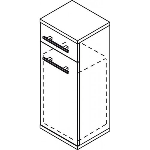 SAPHO BEATA 52080 skrinka spodná s košom 35x87, 5x30cm, wenge / biela