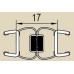 RONAL magnetické tesnenie 180 ° na 8 mm skla 52356