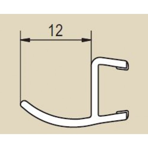RONAL zvislé tesnenia na 8 mm skla 53100 RONAL zvislé tesnenia na 8 mm skla 53100